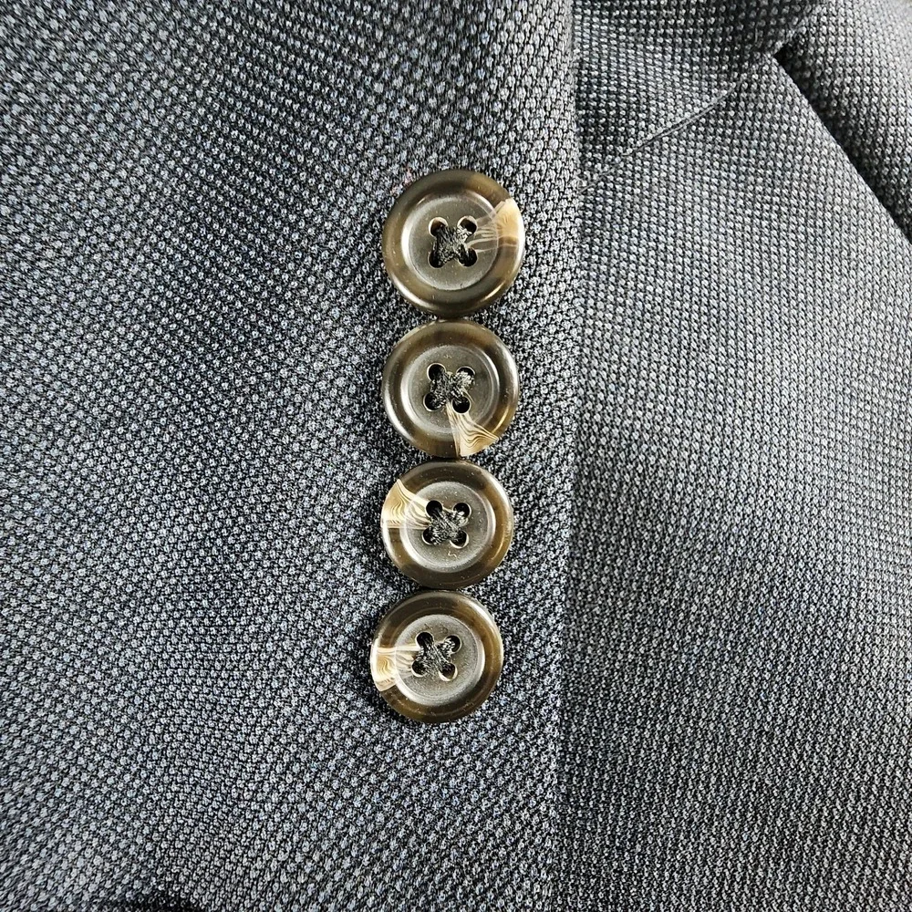 Lauren Ralph Lauren Mens‎ Textured Blue  Wool Blazer Sport Coat 48R EUC